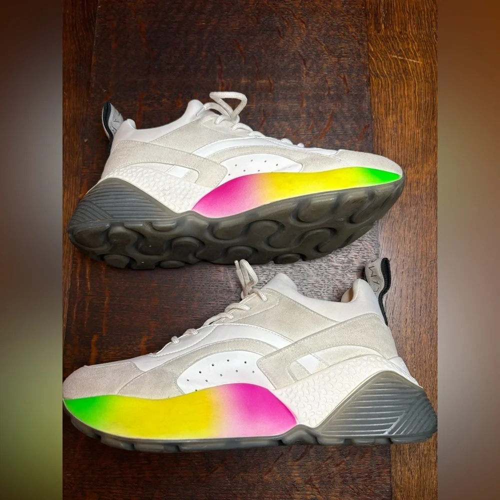Stella McCartney Eclypse Rainbow Chunky Platform Sneakers. Size 39.5 or US 8.5